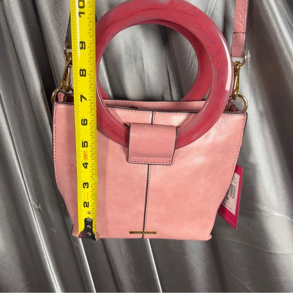 Vince Camuto Pink Cherry Blossom  Iggy Crossbody Leather Purse Bag NWT MSRP $178 - Picture 4 of 17